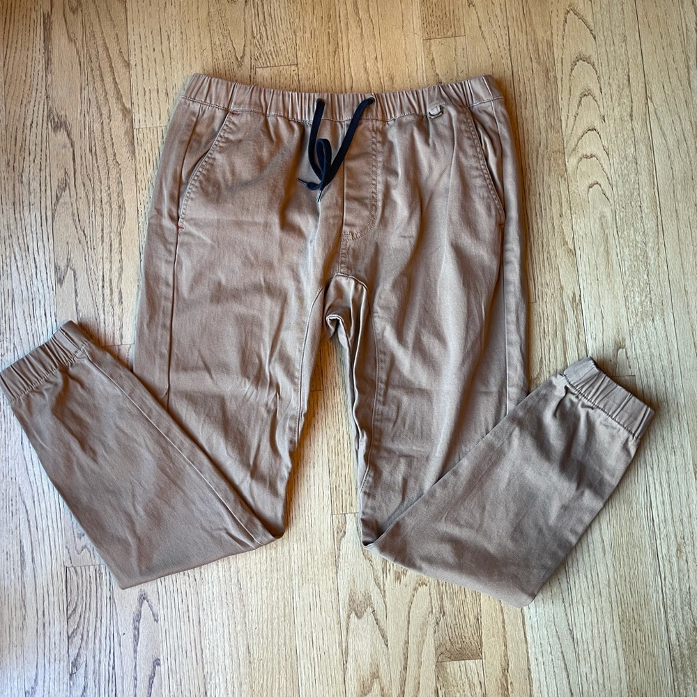 Men’s khaki joggers - large